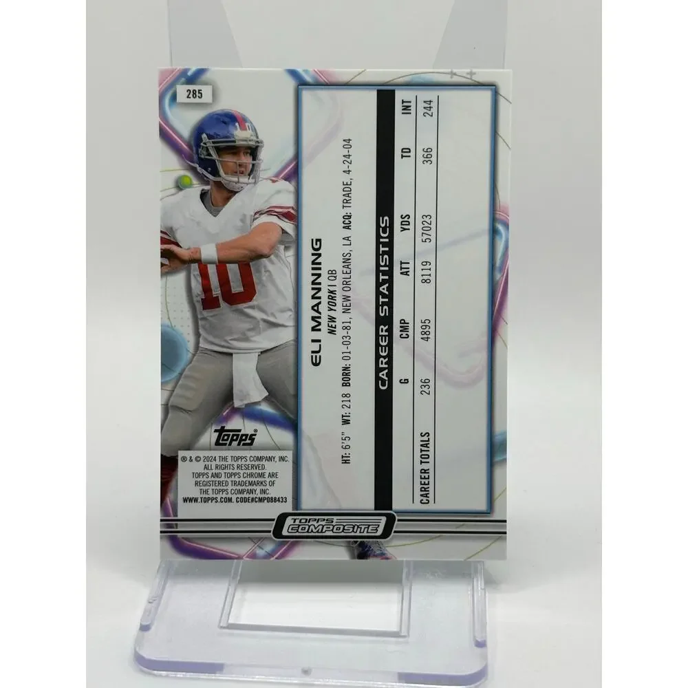 2023 Topps Cosmic Chrome Eli Manning Green Space Dust Refractor 4/75 SP Giants